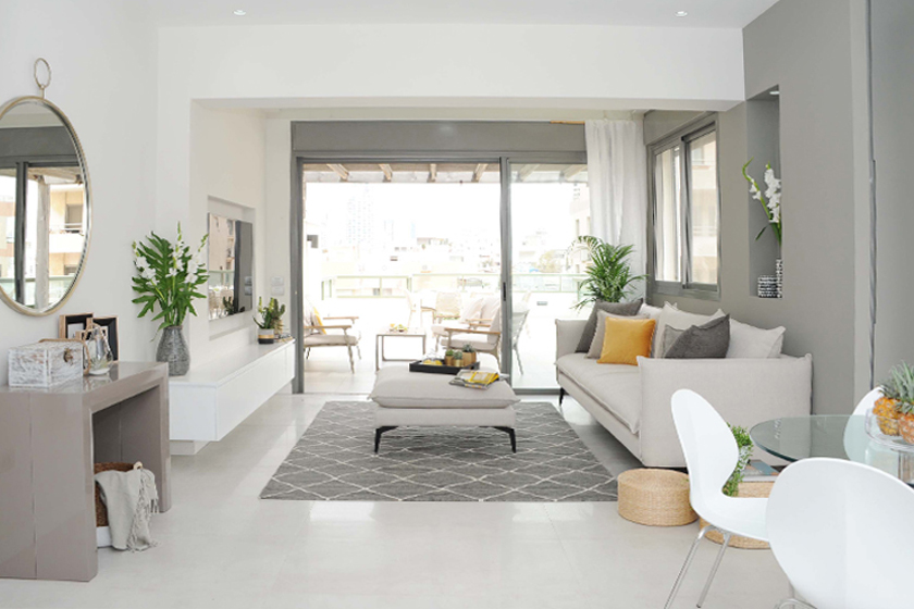 Service de décoration pour rénovation d'appartement et maison à Tel-Aviv / Cliente provenant de Paris en France/ Meska Design Designer intérieur situé à Tel Aviv -